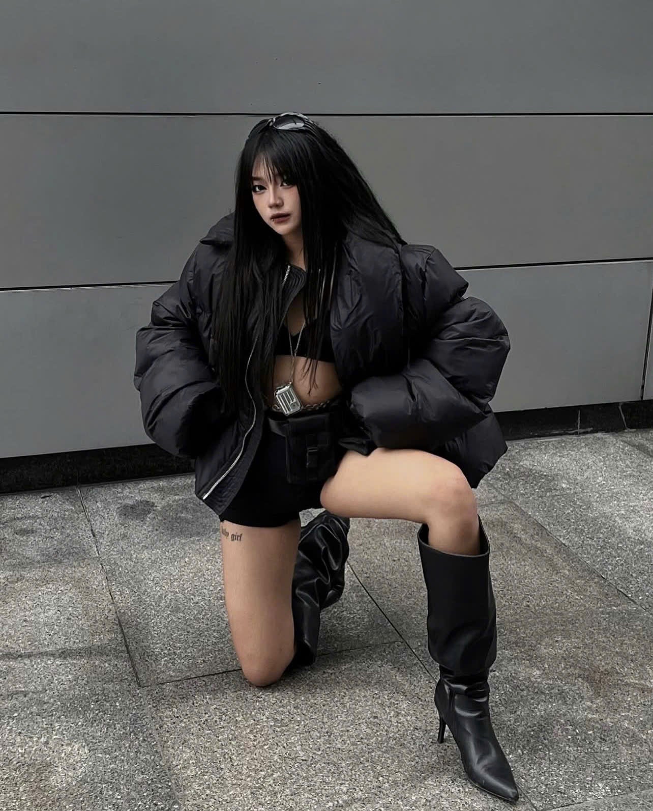 DK FUNNEL-NECK PUFFER JACKET