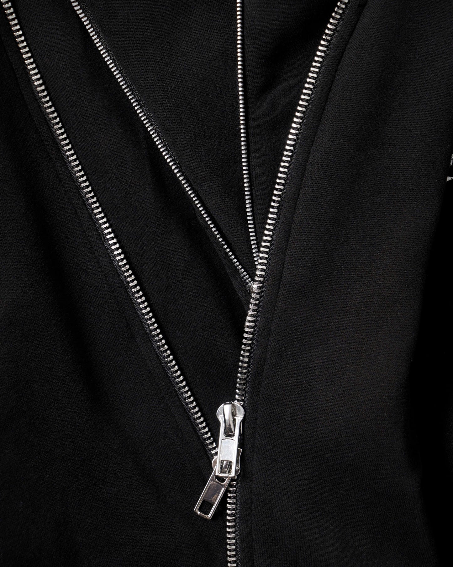 ZIP-UP BLACK HOODIE