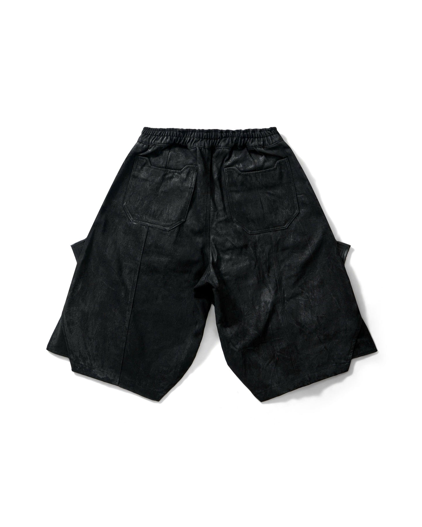 SHADOW WAX LEATHER SHORTS