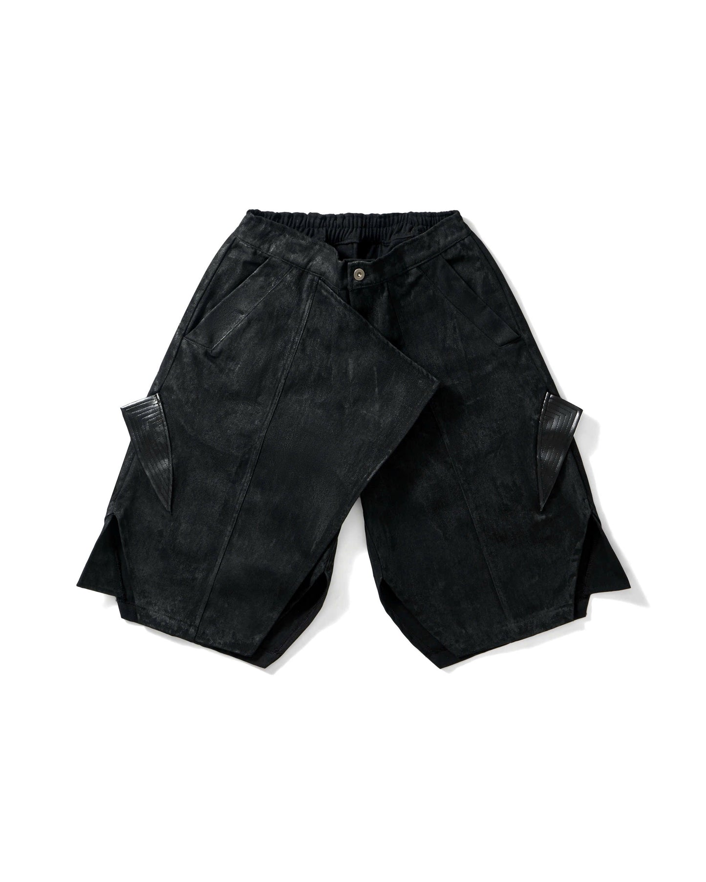 SHADOW WAX LEATHER SHORTS