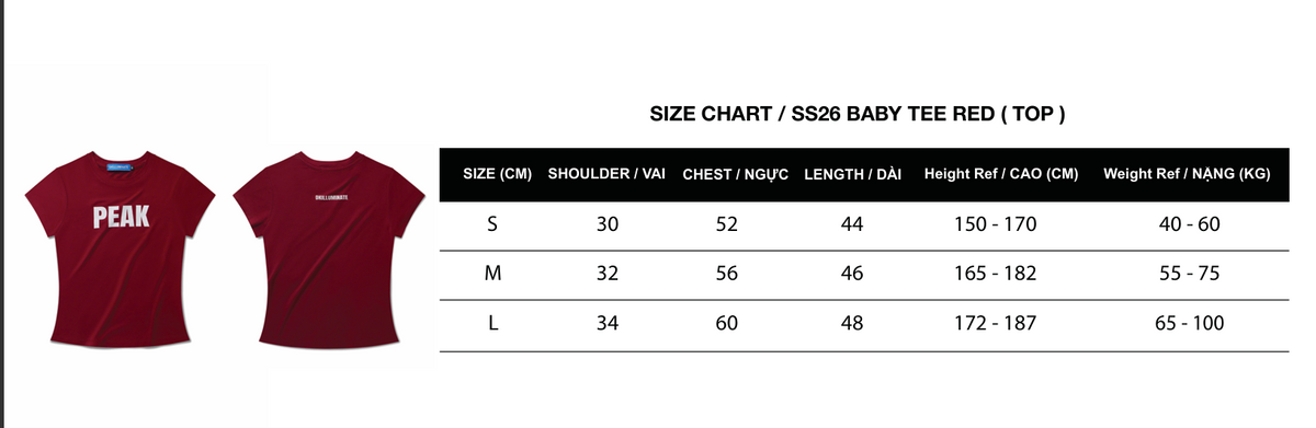 Baby Tee Red SS26