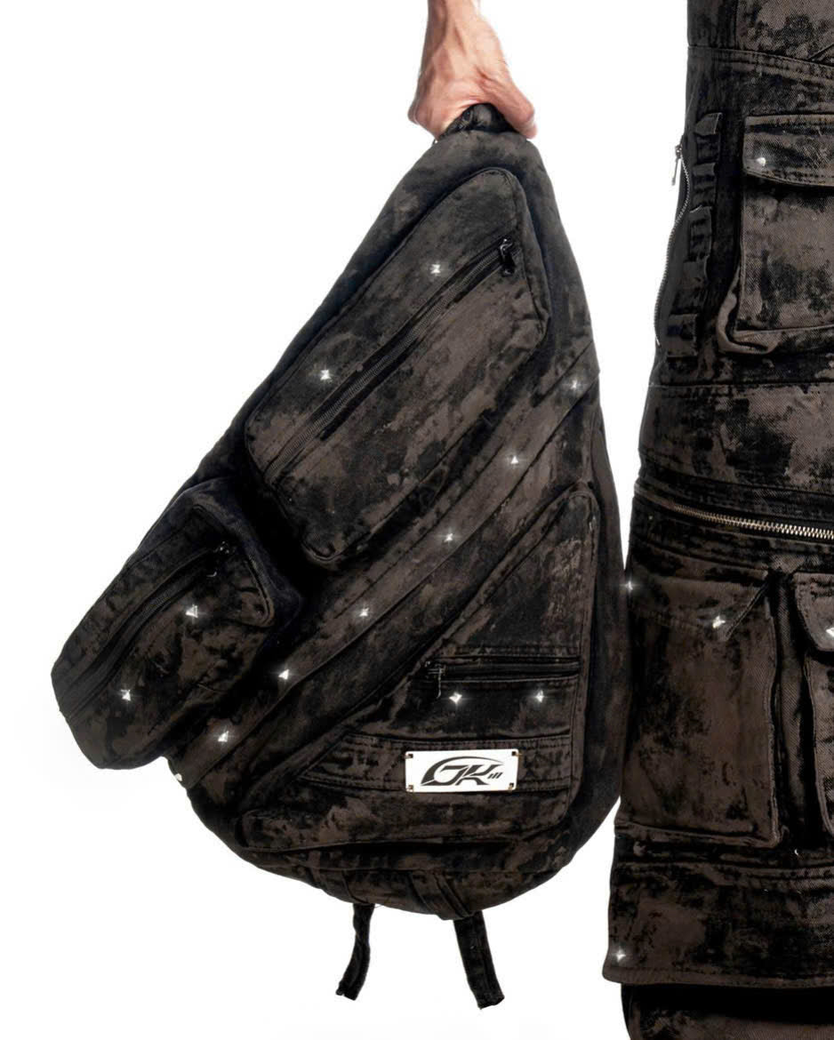 FALLEN LUXERIS MUDDY DENIM SHOULDER BAG