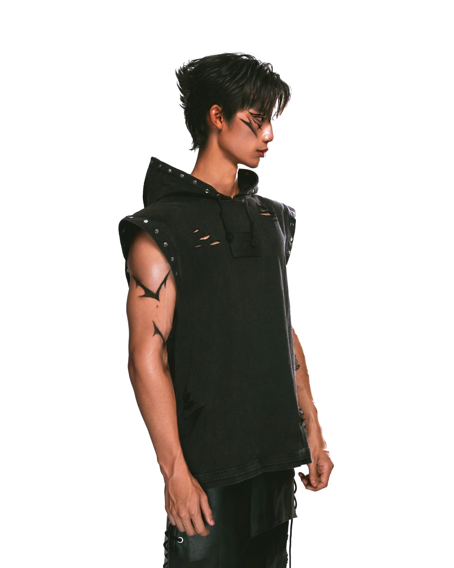 BLACK SAIYAN TANKTOP HOODIE