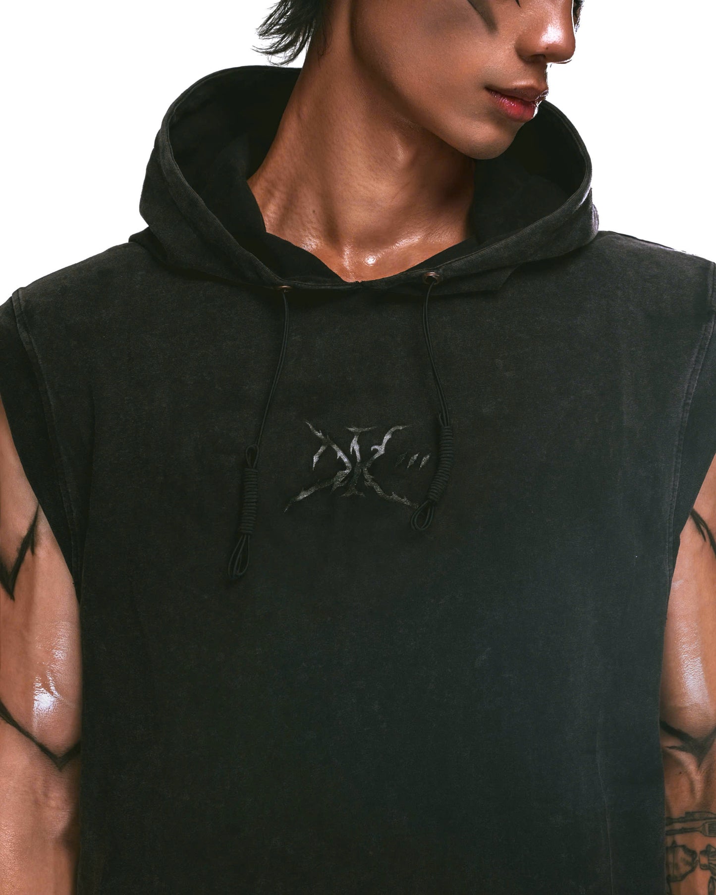 BLACK SAIYAN TANKTOP HOODIE