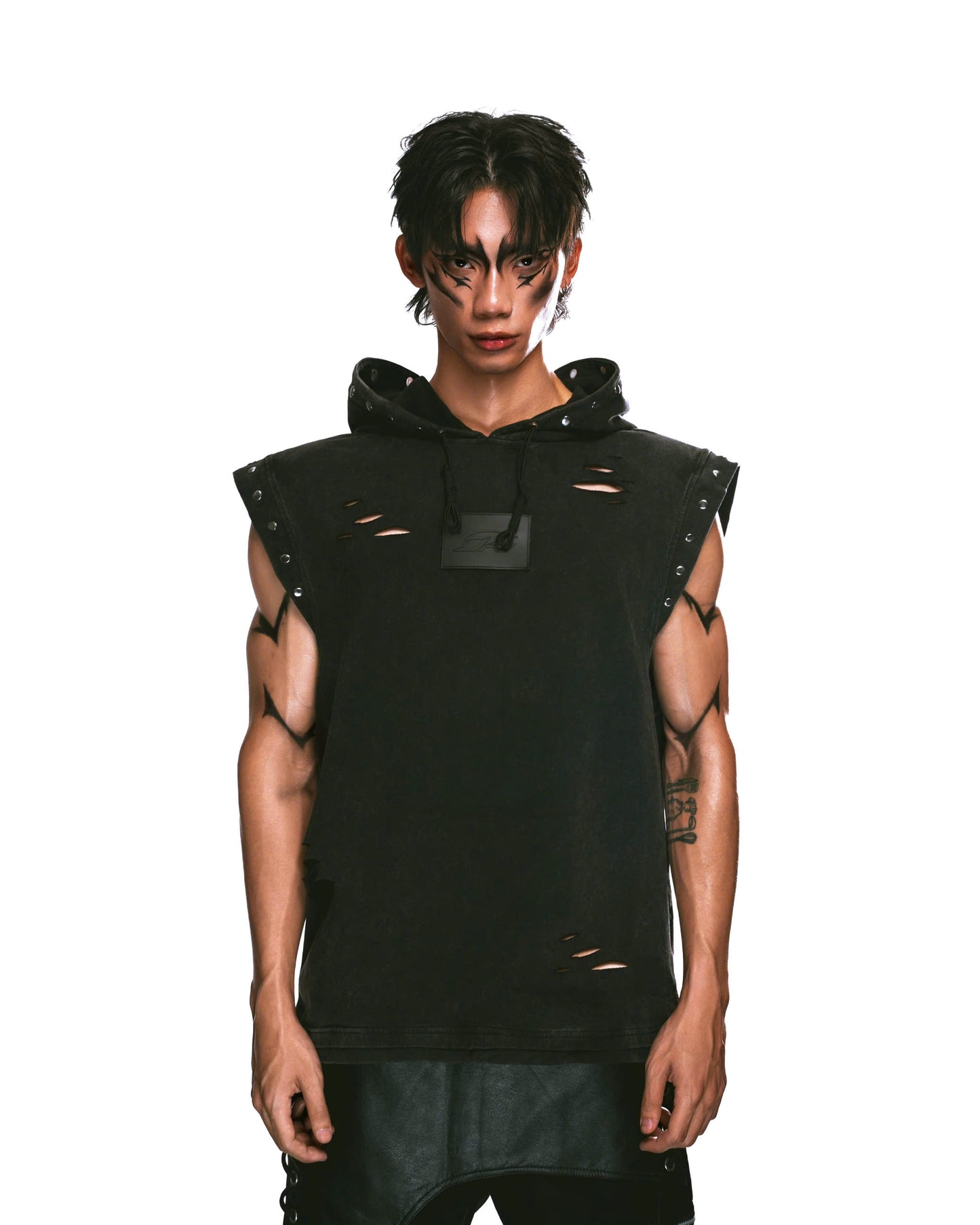 BLACK SAIYAN TANKTOP HOODIE