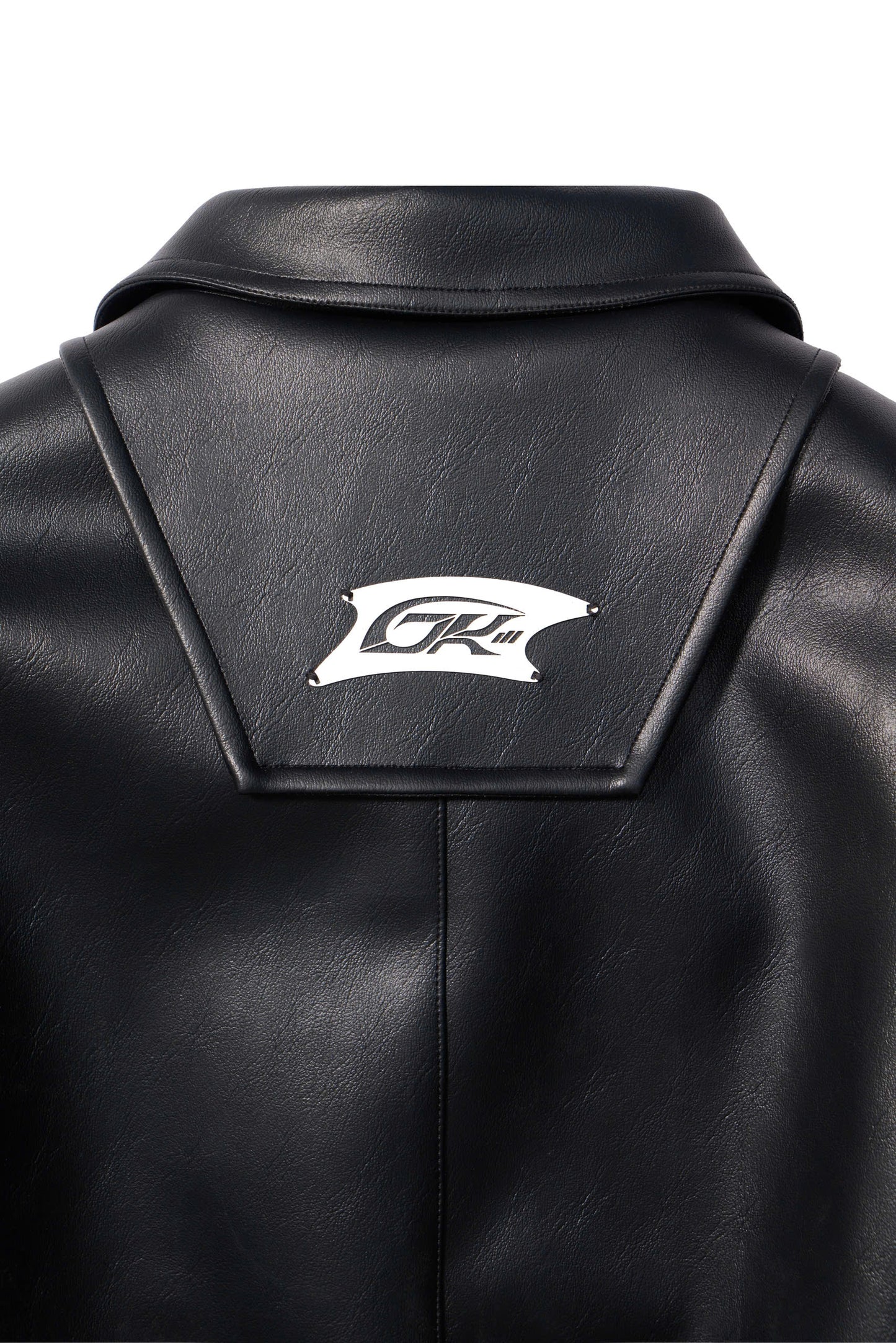 OVERSIZED LEATHER BOMBER JACKET (Black)