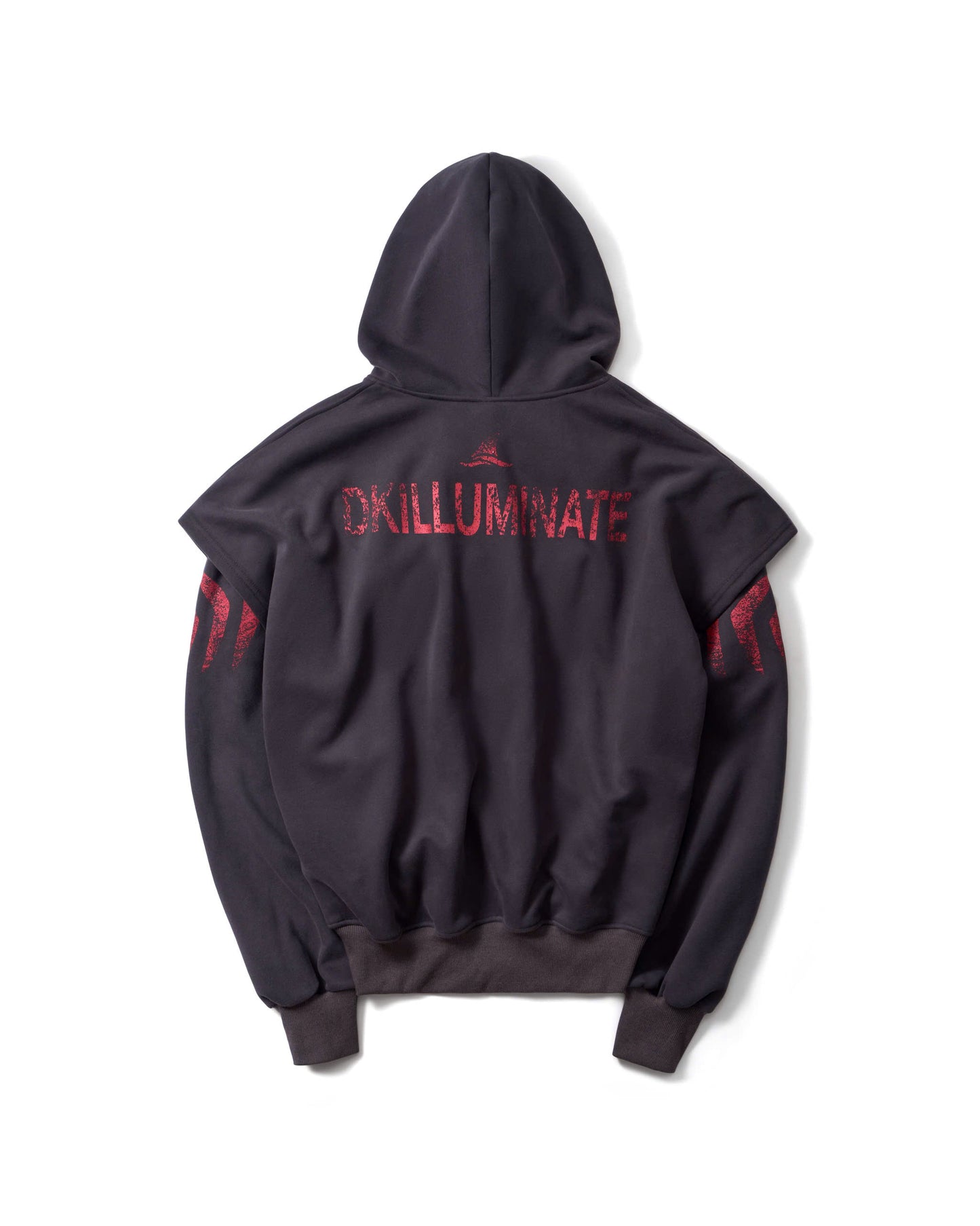 DOUBLE LAYER GREY HOODIE